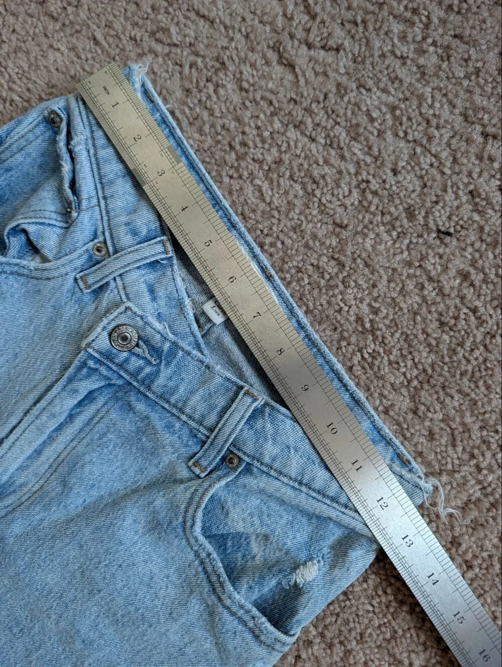 Abercrombie Womens Light Blue Curve Love Ultra High Rise 90s Straight Jean 25/0R